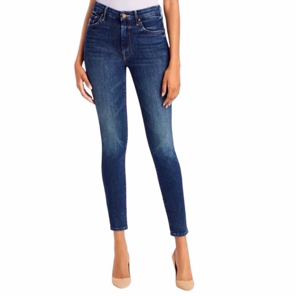 MOTHER Women's Skinny Jeans - Dark Blue Wash “Looker”